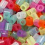 Tube kralen - glitterkleuren - medium - 1100 st