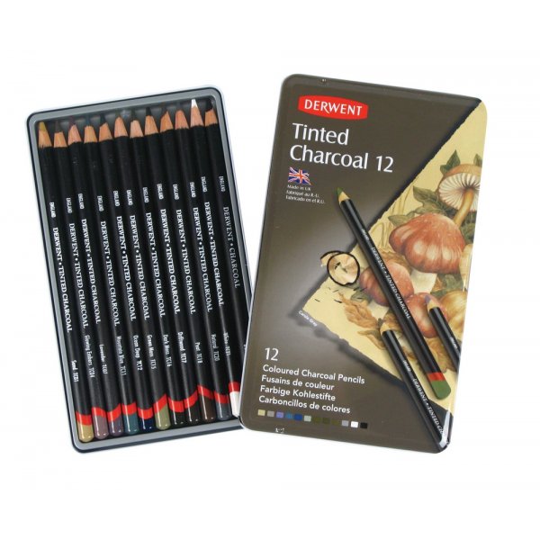 Derwent Toned Charcoal - 12 potloden
