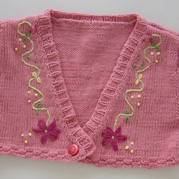 Breipatroon - Bolero met borduursel