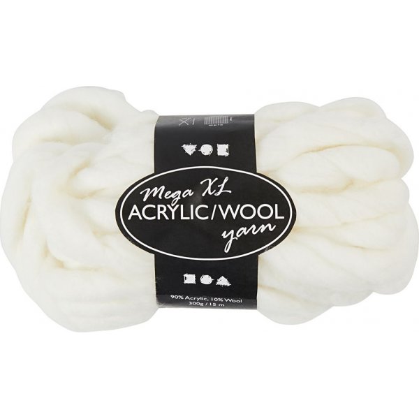 XL Acrylgaren met Wol - 300 g - Off White