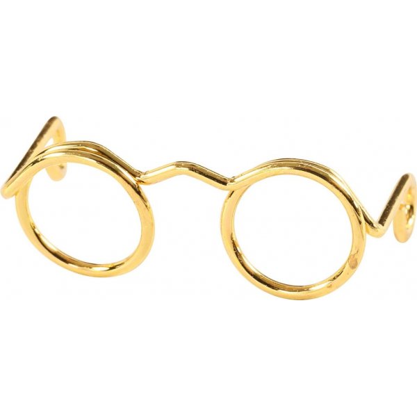Mini Items - Bril - Goud - 25 mm