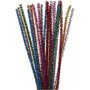 Pijpenrager - 6 mm sterke kleuren - glitter - 24 st