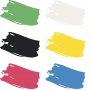 Plus Color Hobbyverf - primaire kleuren - 6 x 250 ml