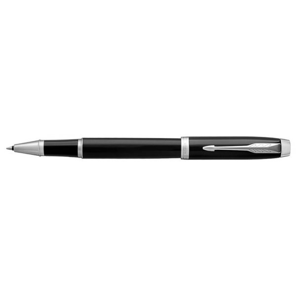 Balpen Parker IM - Zwart gelakt Rollerball - Fijn zwart