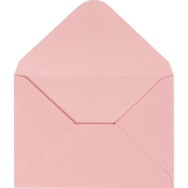 Envelop - lichtrood - 11,5 x 16 cm - 10 st