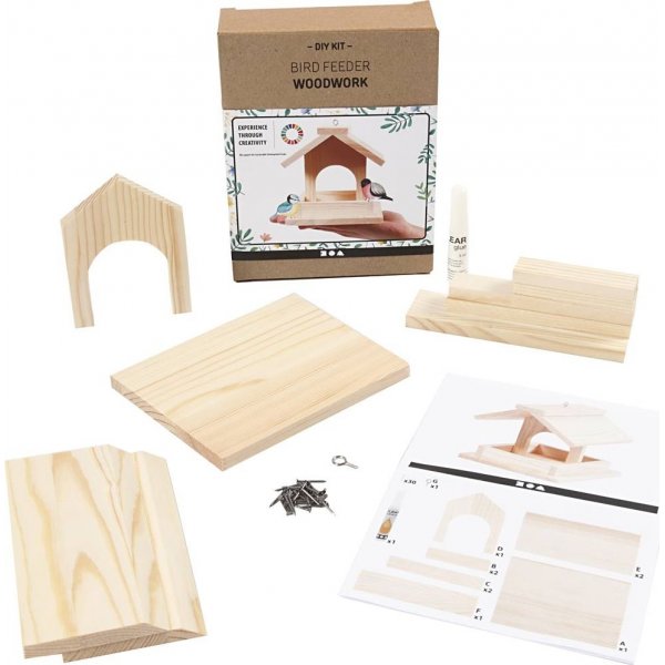Knutselset - Houten vogeltafel