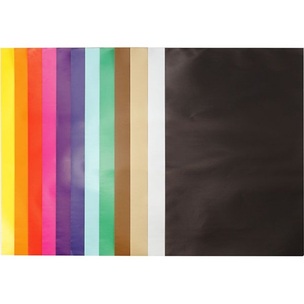 Glanzend papier - gemengde kleuren - 50 vellen