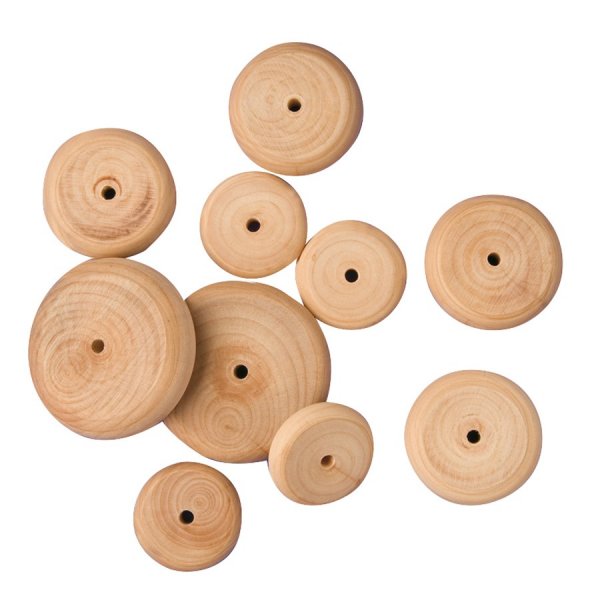 Houten wielen 50 stuks - Diverse maten!