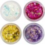 Glitterklei, gemengde kleuren 4x5 ml