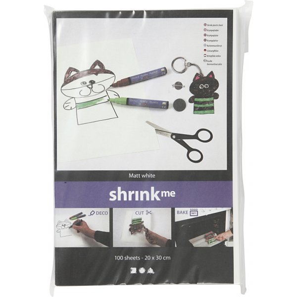 Krimpfolie - Mat wit - 100 vellen Krimpfolie - Mat wit - 100 vellen