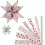 Sterstroken - rood - wit - 6,5+11,5 cm, 48 stroken