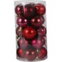 Kerstboomballen - rode harmonie - 6 cm - 20 st
