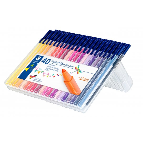 Vezelstiften Triplus Color in etui 1mm - 40 stiften