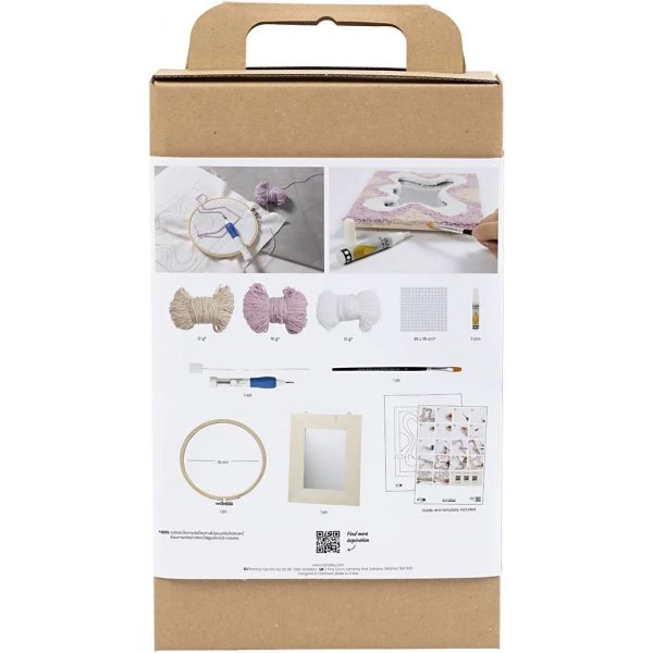 DIY Kit Punch Needle, pastelkleuren, Spiegel DIY Kit Punch Needle, pastelkleuren, Spiegel