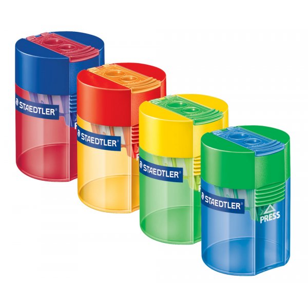 Puntenslijper Transparant met Container - Dubbel Gat