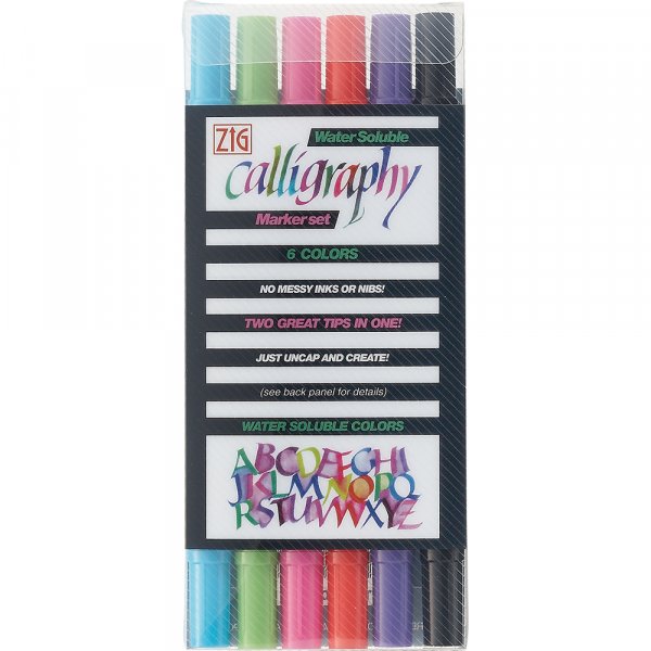 Kalligrafiepen ZIG TC-3100 - 6 kleuren