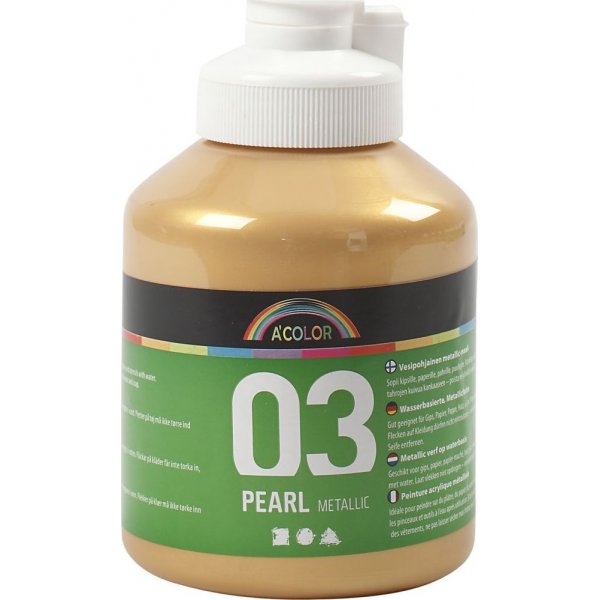 Schoolverf Acryl - Metallic - goud - metallic - 500 ml