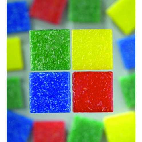 MosaixPro - glasmozaek 10 x 10 mm - gemengde kleuren 1.000 g ~ 1.500 st.
