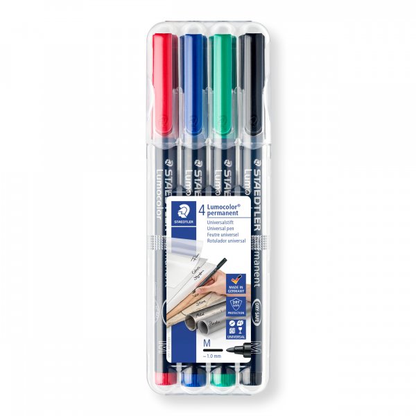 OH Pen Lumocolor Permanent 1 mm - 4 stiften