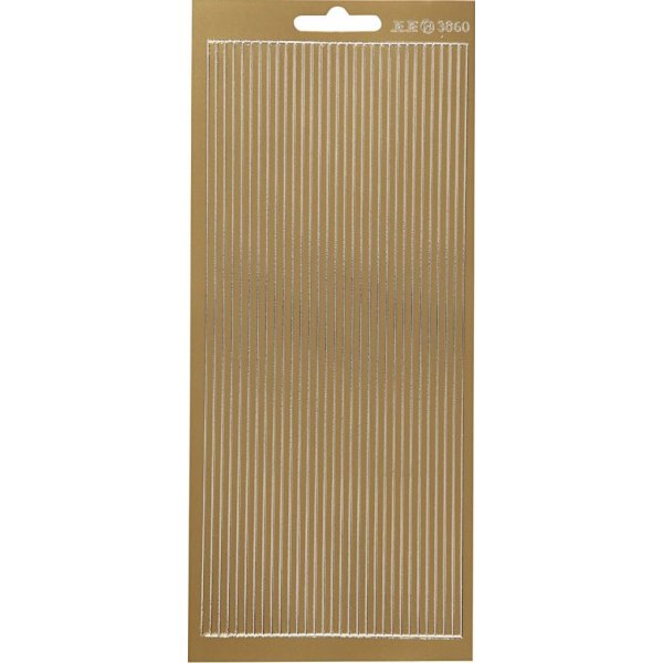 Stickers - goud - randen - 10 x 23 cm