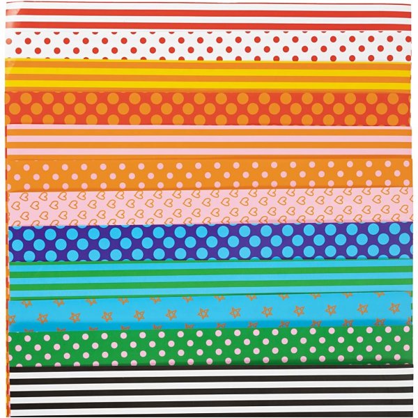Glanzend papier - gemengde kleuren - Patroon - 100 vellen Glanzend papier - gemengde kleuren - Patroon - 100 vellen