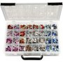 Strasstenen - gemengde kleuren - 6-16 mm - 32 x 360 st