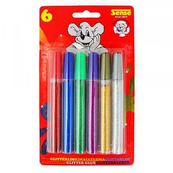 Glitterlijm Sense - 6 kleuren