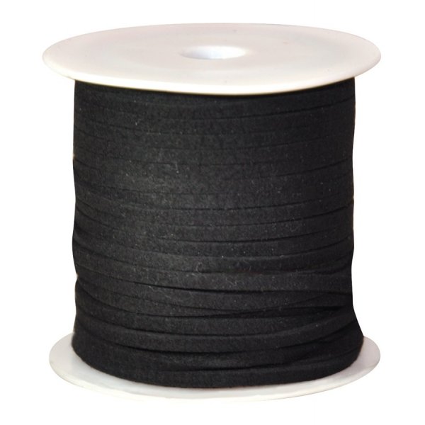 Zwart plat snoer 3x2 mm - 50 m