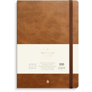 Dotnotes Deluxe A5 bruin met stippen Dotnotes Deluxe A5 bruin met stippen