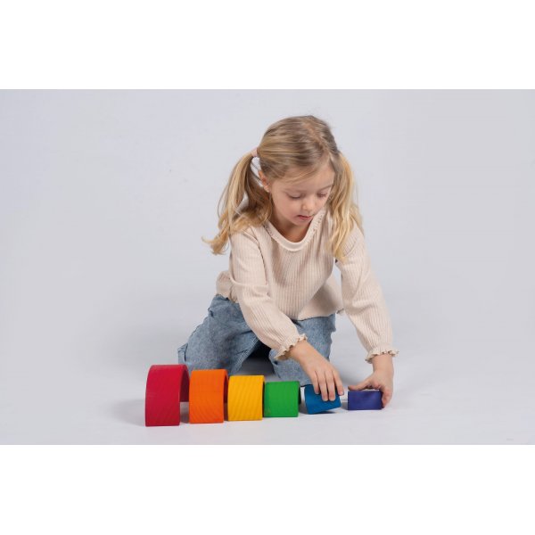 Houten regenboog 6 delen