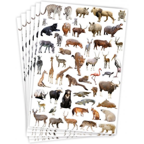 Stickers wilde dieren - 300 st