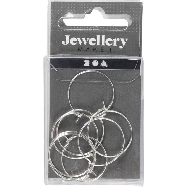 Creolen - verzilverd - 8 st Creolen - verzilverd - 8 st