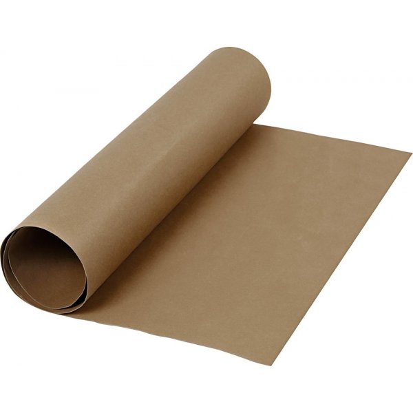 Lederpapier - donkerbruin - effen - 1 m
