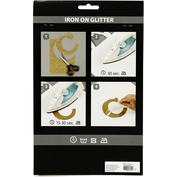 Strijkstof - goud - glitter - A5 Strijkstof - goud - glitter - A5