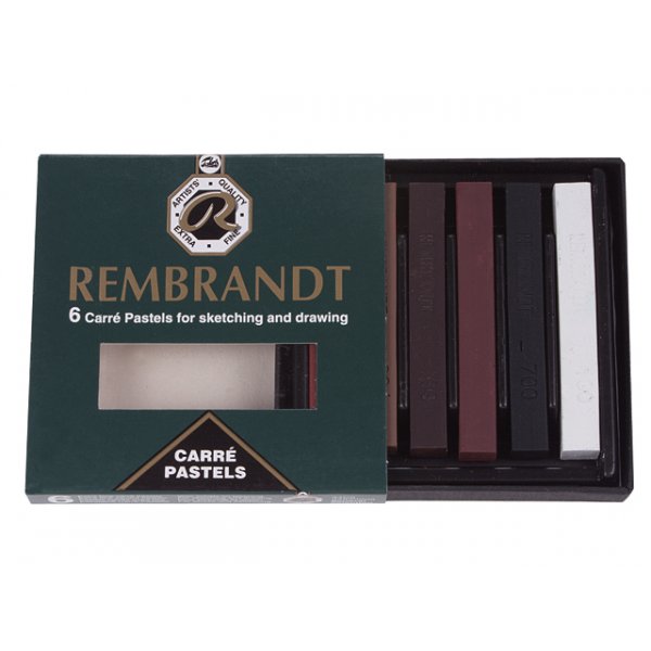 Rembrandt Carr Pastel in set - bruintinten - 6 st
