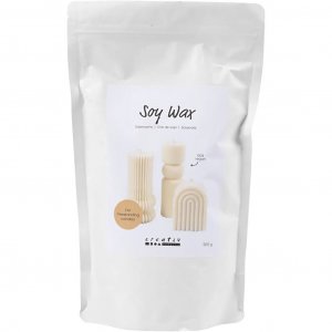 Sojawaxvlokken voor vrijstaande kaarsen, cr�mekleurig, 500 g