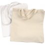 Stoffen tas - wit met lang hengsel - lichte natuur met kort hengsel - 2 x 10 st