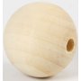 Houten kralen - 40 mm - 6 st