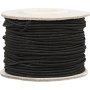 Elastisch koord 1 mm - zwart - 25 m