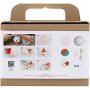 Mini DIY Kit Kerstballen - Rode en Groene Elfen