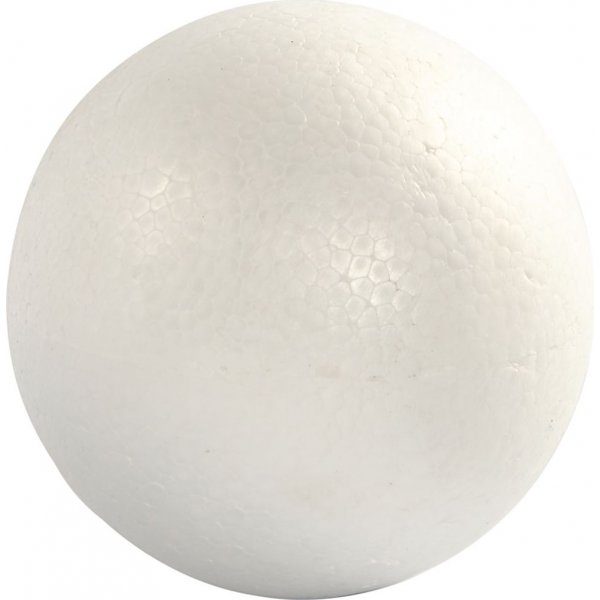 Piepschuim balletjes - wit - 14 -8 cm