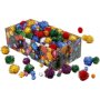 Pompons - felle kleuren - glitters - 300 gr
