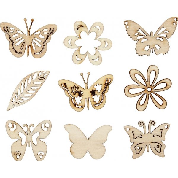 Houten decoraties - Zomer - 45 st