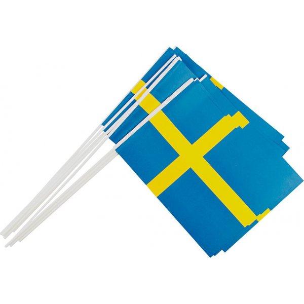 Papieren vlaggetjes - Zweden - 10 st