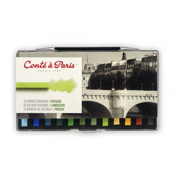 Pastelkleurpotloden "Carre Landskap" Cont  Paris - 12 kleurpotloden