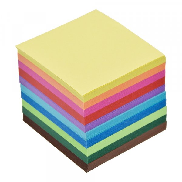 Vellen om te vouwen - Tangrami 10 kleuren - 5x5 cm / 500 vellen
