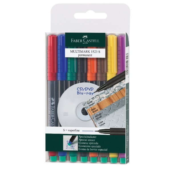 Permanente marker Multimarker S - 8 kleuren