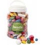 Houten kralen - medium - gemengde kleuren en maten - 400 ml