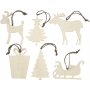 Kersthangers - rendieren en slee - 6 st