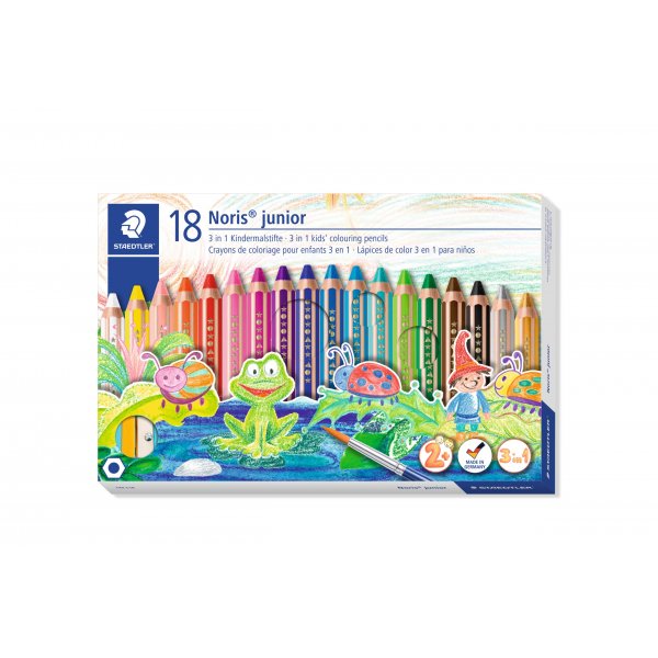 Noris Junior 3-in-1 kinderpotloden - 18 potloden